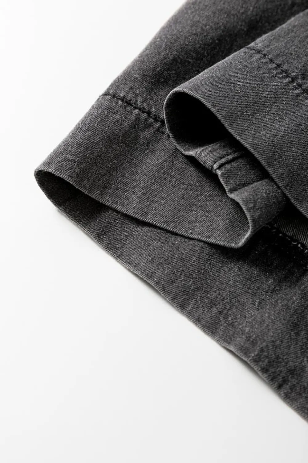 Sale Dear-Lover Mineral Wash Button Fly Waist Wide Leg Jeans Carbon Grey