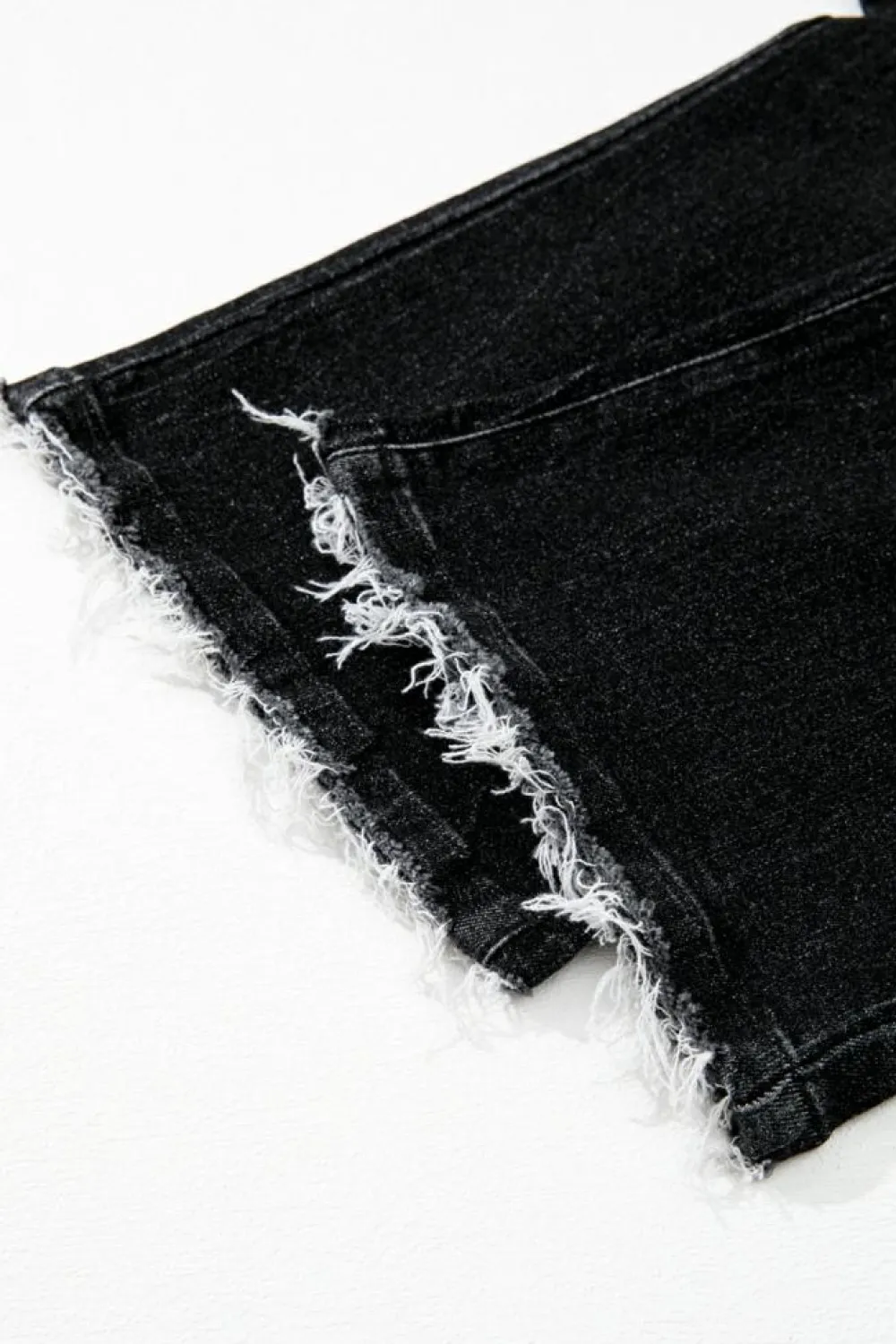 Clearance Dear-Lover Mineral Wash Raw Hem High Waist Flared Jeans Carbon Grey