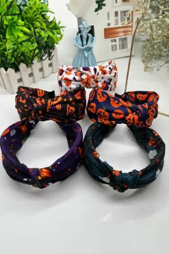 Outlet Dear-Lover Halloween Pattern Print Knotted Headband Carrot