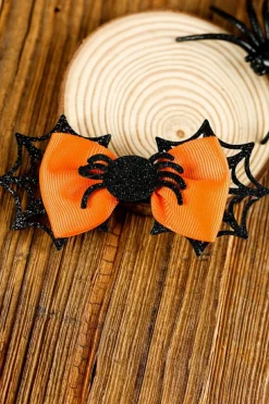 Online Dear-Lover Spider Web Bowknot Halloween Hair Clip Carrot
