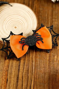 Online Dear-Lover Spider Web Bowknot Halloween Hair Clip Carrot