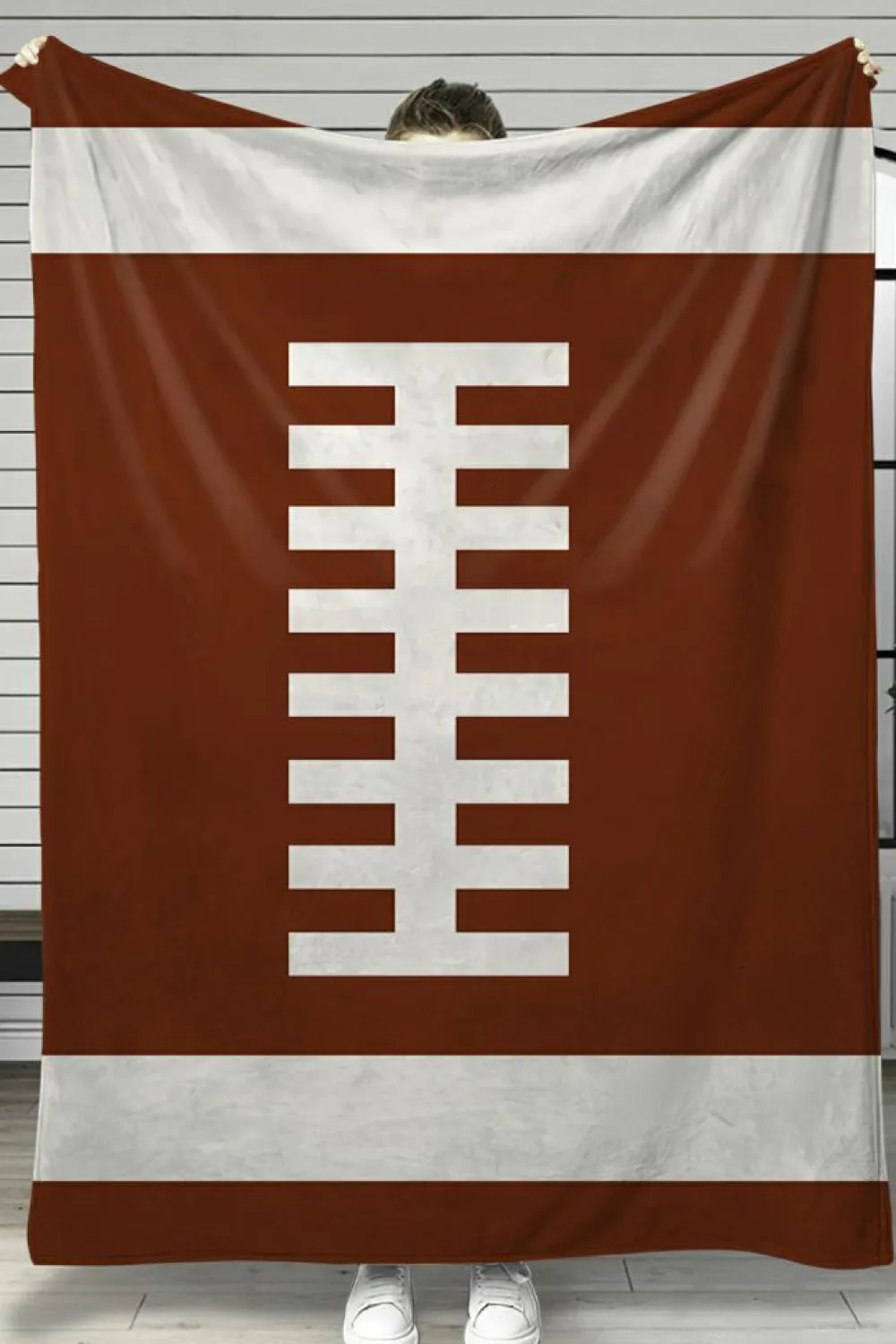 New Dear-Lover Ball Game Fashion Fleece Blanket Chestnut