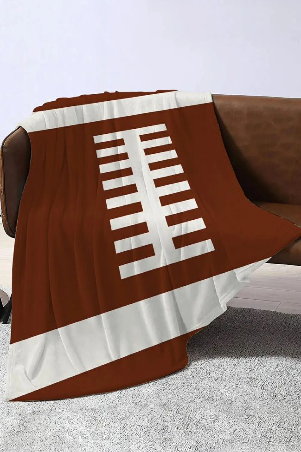 New Dear-Lover Ball Game Fashion Fleece Blanket Chestnut