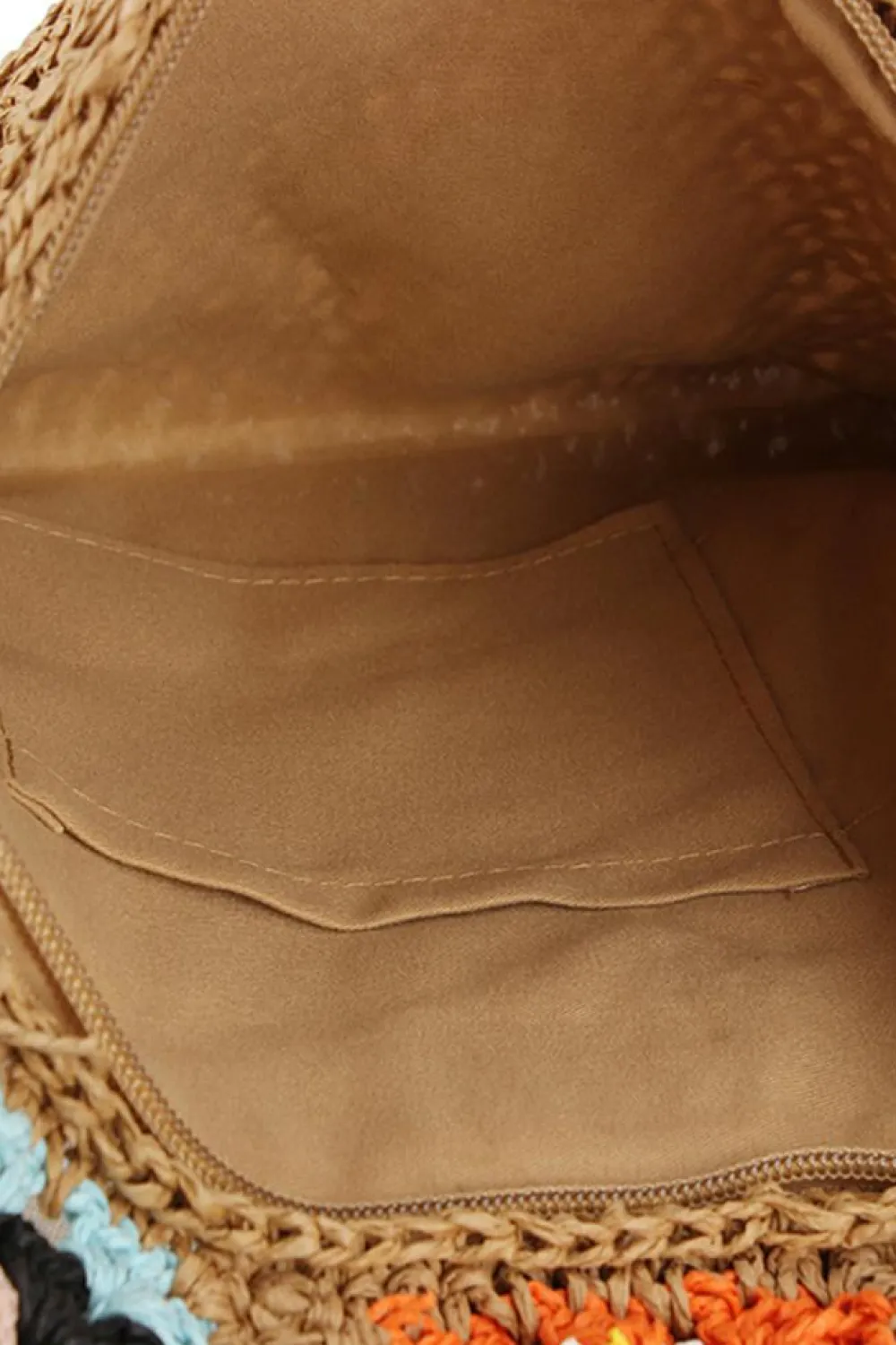 Hot Dear-Lover Flower Straw Woven Single Shoulder Bag Chestnut