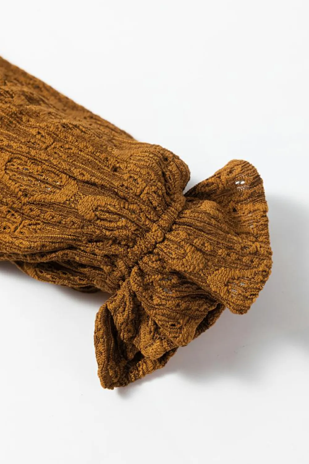Outlet Dear-Lover Lace Crochet Buttoned Square Neck Shift Mini Dress Chestnut