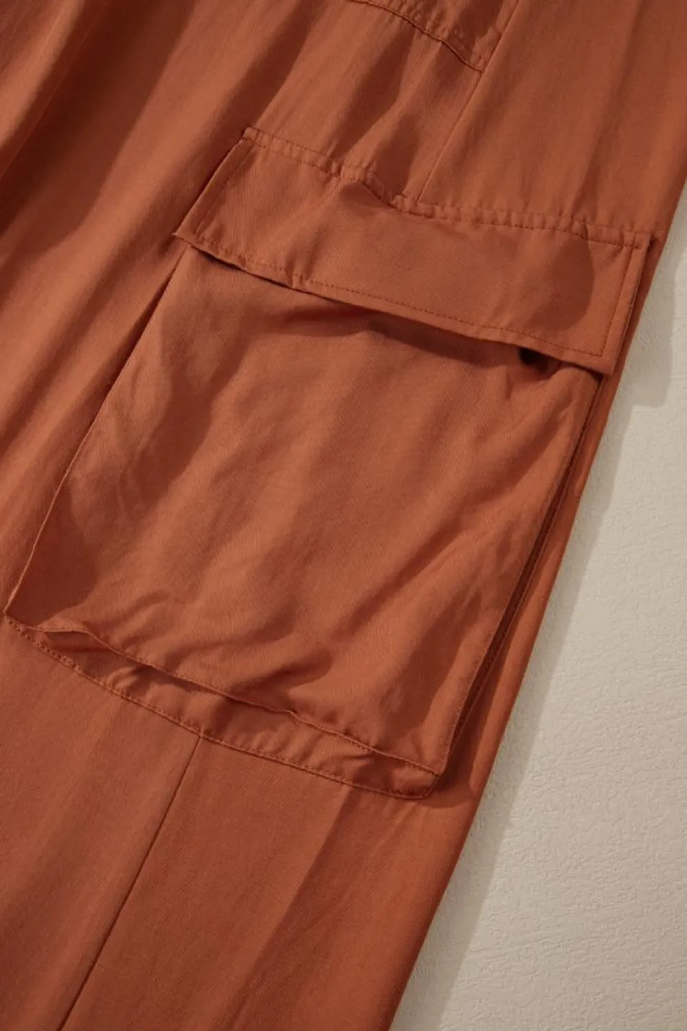 Best Dear-Lover Mineral Wash Cargo Pocket Drawstring Waist Maxi Skirt Chestnut
