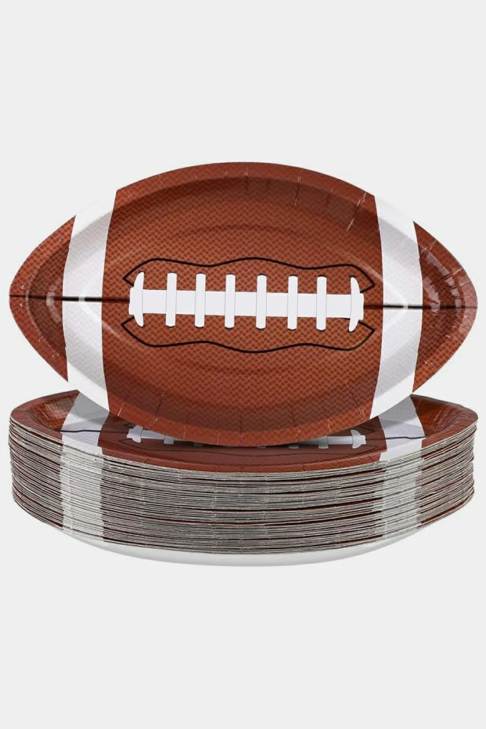 Discount Dear-Lover 10pcs/set Game Day Rugby Football Shape Disposable Paper Plates Chestnut