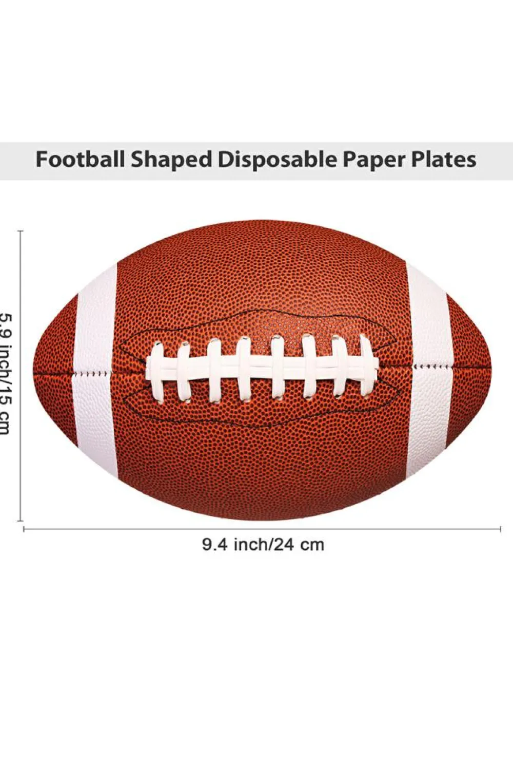 Discount Dear-Lover 10pcs/set Game Day Rugby Football Shape Disposable Paper Plates Chestnut