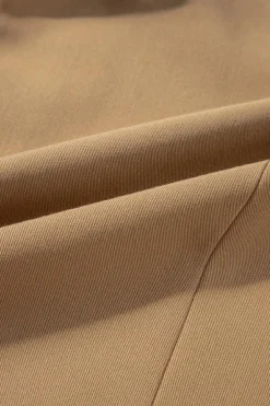 Sale Dear-Lover Solid Color Button up V Neck Suit Vest Chestnut