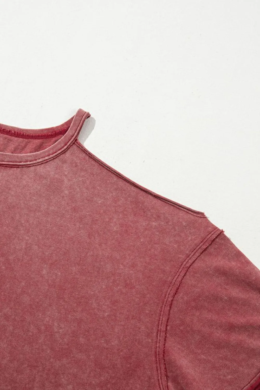 Outlet Dear-Lover One Shoulder Half Sleeve Oversized Tunic T Shirt Clay