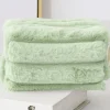 Online Dear-Lover Solid Plush Zipper Square Makeup Bag Clearly Aqua