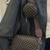 Best Dear-Lover Checkered Print PU Leather Shoulder Bag with Coin Wallet Coffee