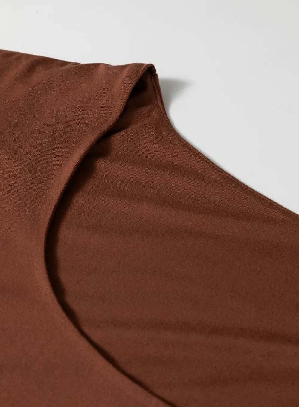 Outlet Dear-Lover Solid Color U Neck Slim Fit Tank Top Coffee