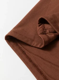 Outlet Dear-Lover Solid Color U Neck Slim Fit Tank Top Coffee
