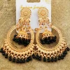 Hot Dear-Lover Boho Pearl Tasseled Plated Alloy Dangle Earrings Color black
