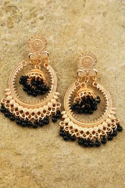 Hot Dear-Lover Boho Pearl Tasseled Plated Alloy Dangle Earrings Color black