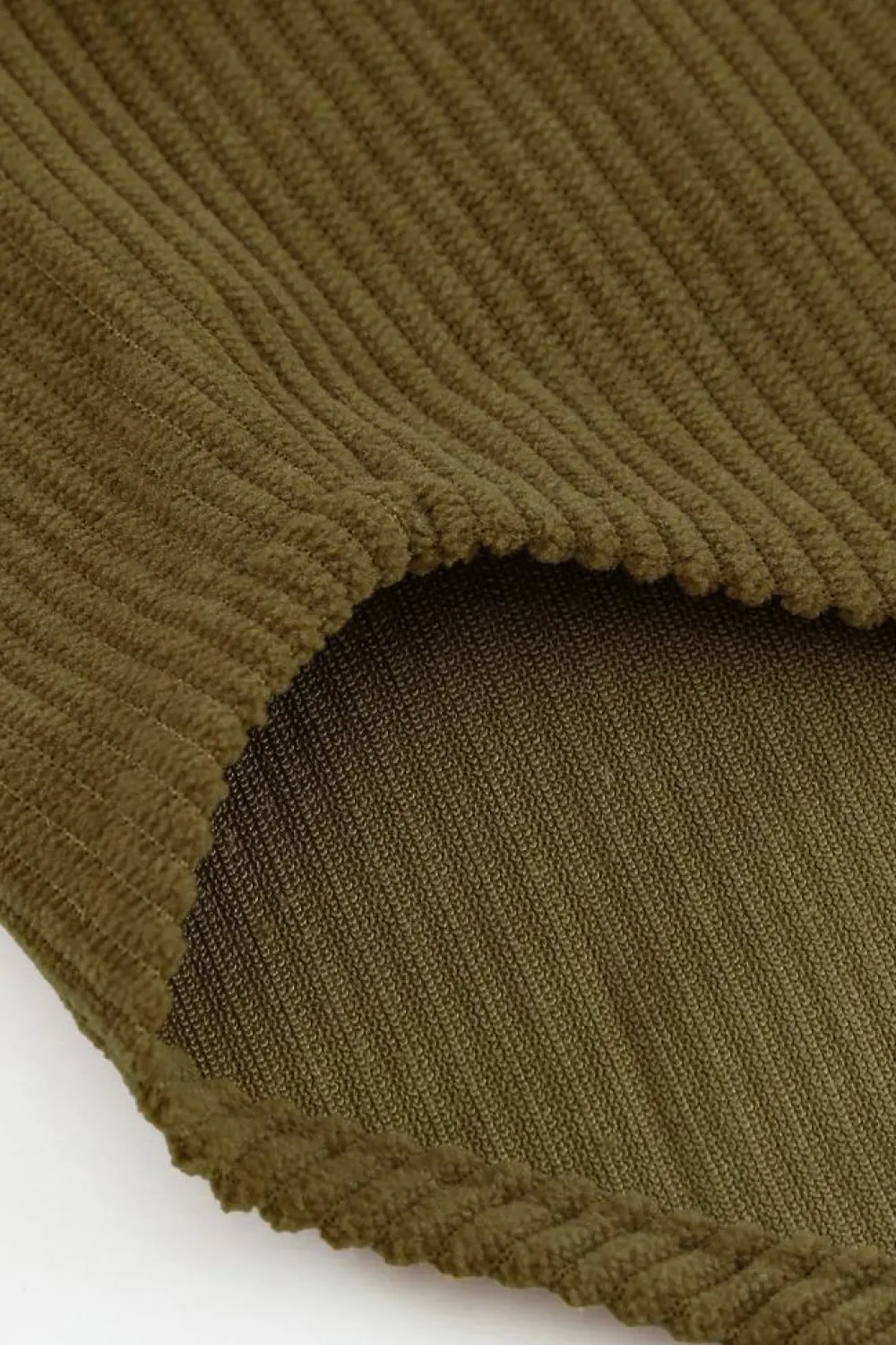 Best Dear-Lover Corduroy Button Pocket Shirt Khaki
