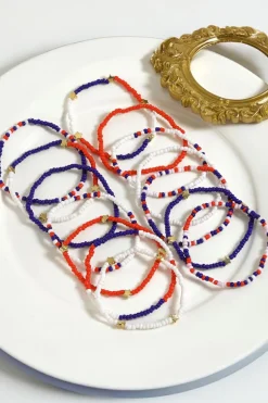Sale Dear-Lover American Flag Star Beaded Multi Layer Bracelet Set Dark Blue