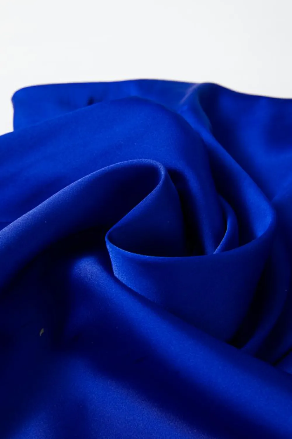 Online Dear-Lover Asymmetric One Shoulder Bell Sleeve Satin Blouse Dark Blue