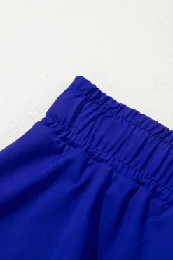 Clearance Dear-Lover Drawstring High Waist Lined Tennis Skorts Dark Blue