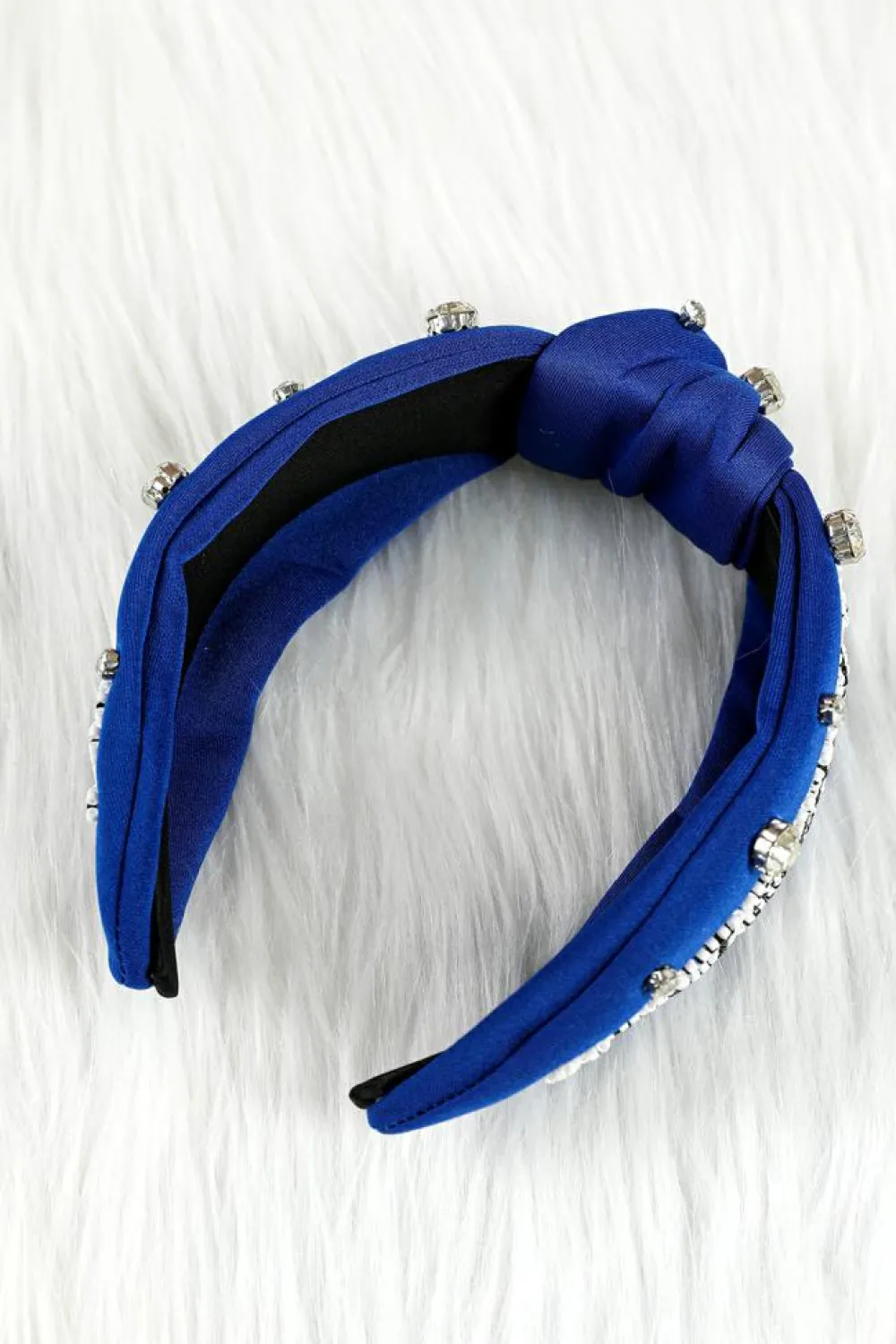 Best Dear-Lover GAME DAY Rugby Football Season Diamond Knotted Headband Dark Blue
