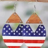 Discount Dear-Lover Independence Day Star Striped Hook Earrings Dark Blue