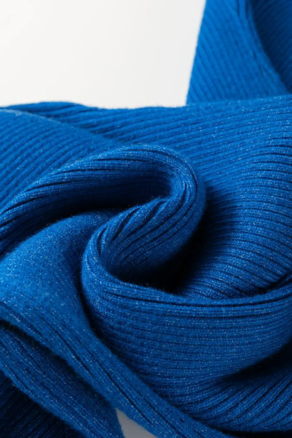 Online Dear-Lover Solid Ribbed Knit Sheath Sleeveless Midi Sweater Dress Dark Blue