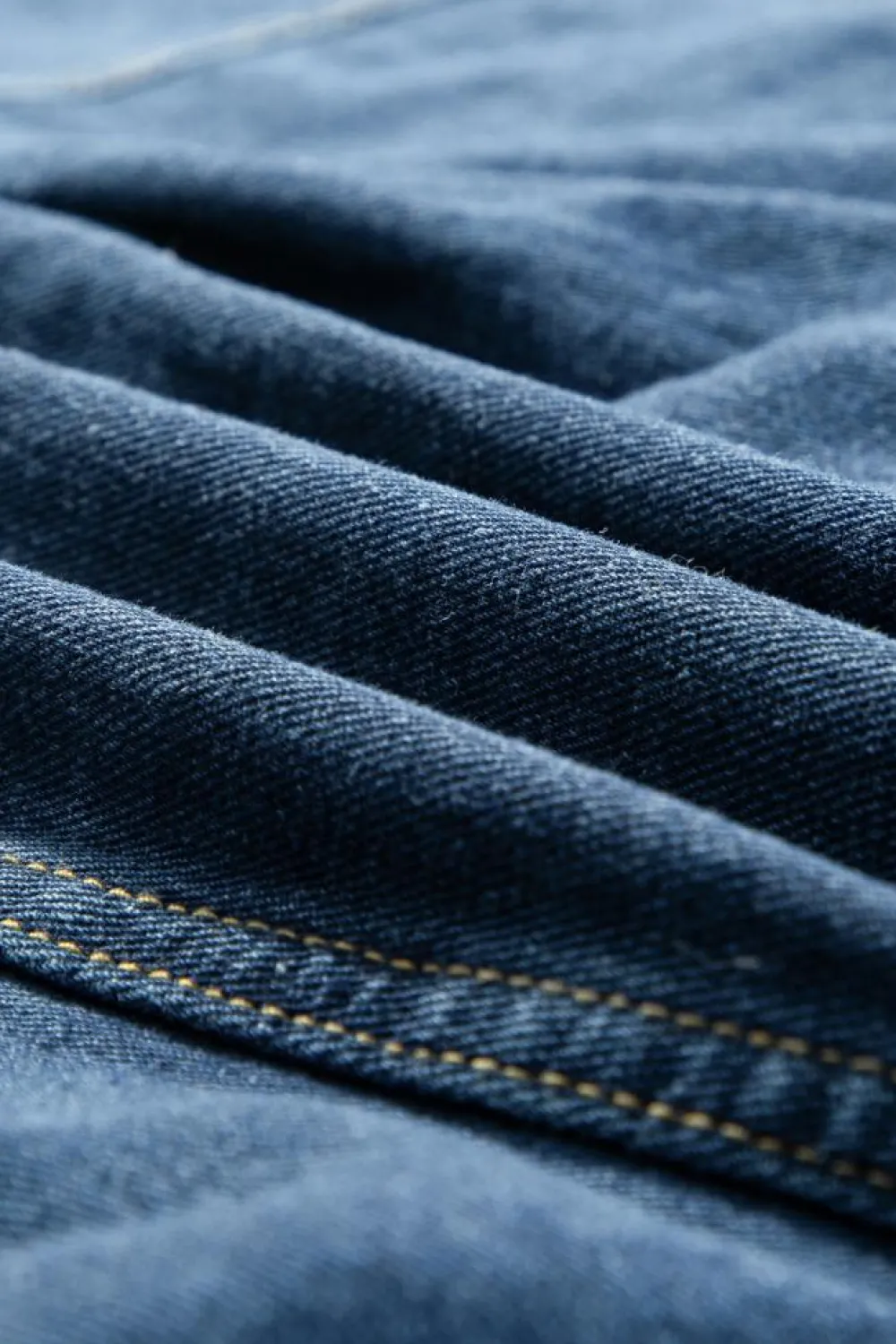 Clearance Dear-Lover Washed Oversize Pocketed Denim Jacket Dark Blue