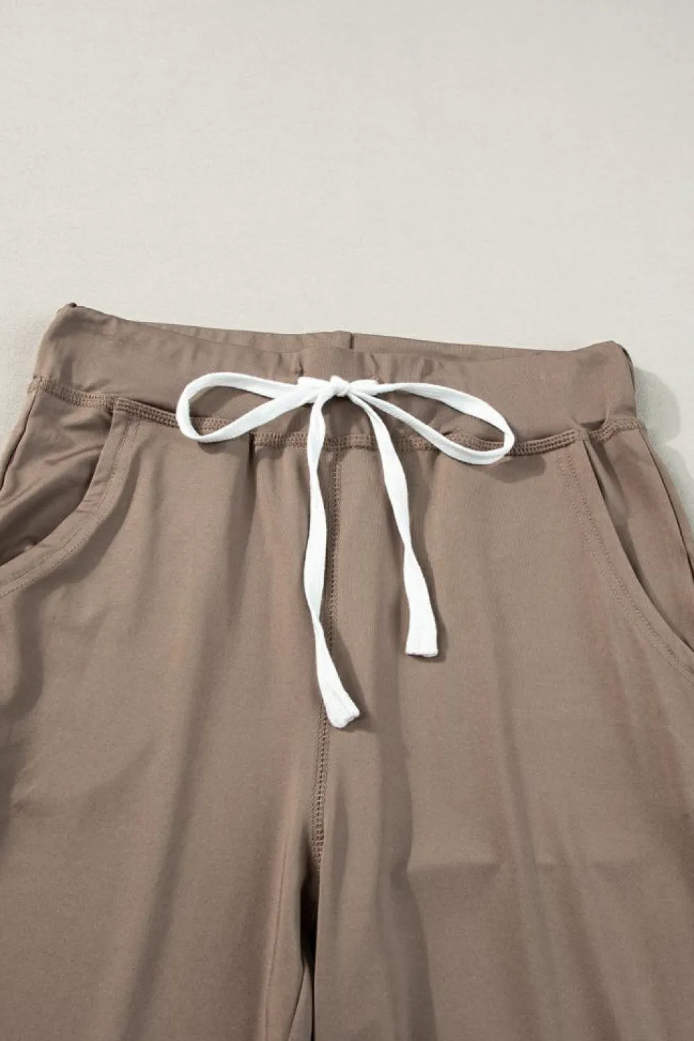 Sale Dear-Lover Drawstring Waist Pocketed Joggers Dark Brown