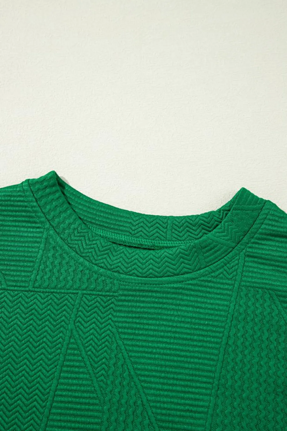Online Dear-Lover Ruffled Sleeve Summer Top and Cropped Loose Pants Set Dark Green
