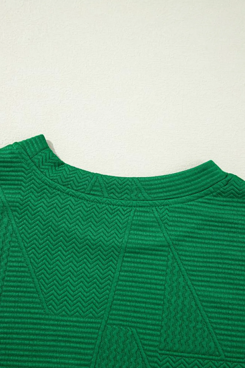 Online Dear-Lover Ruffled Sleeve Summer Top and Cropped Loose Pants Set Dark Green