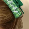 Discount Dear-Lover St. Patricks Plaid Lucky Pattern Claw Clip Dark Green