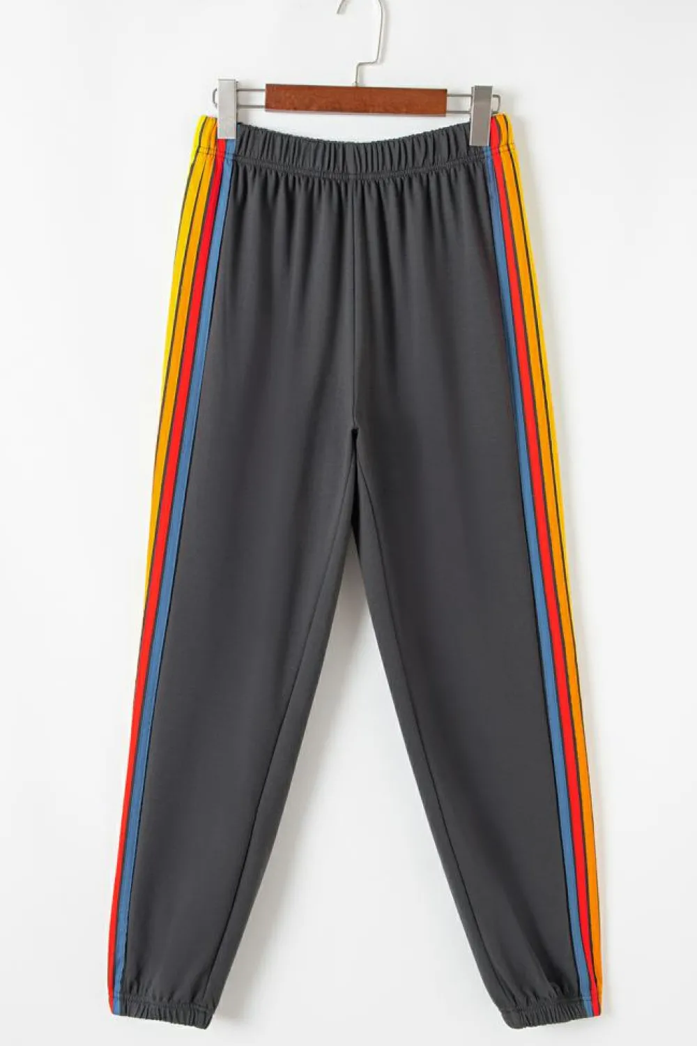 Online Dear-Lover Counting Rainbows High Waist Sweatpants Dark Grey