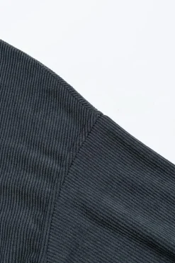 Online Dear-Lover Ribbed Corduroy Oversized Sweatshirt Dark Grey