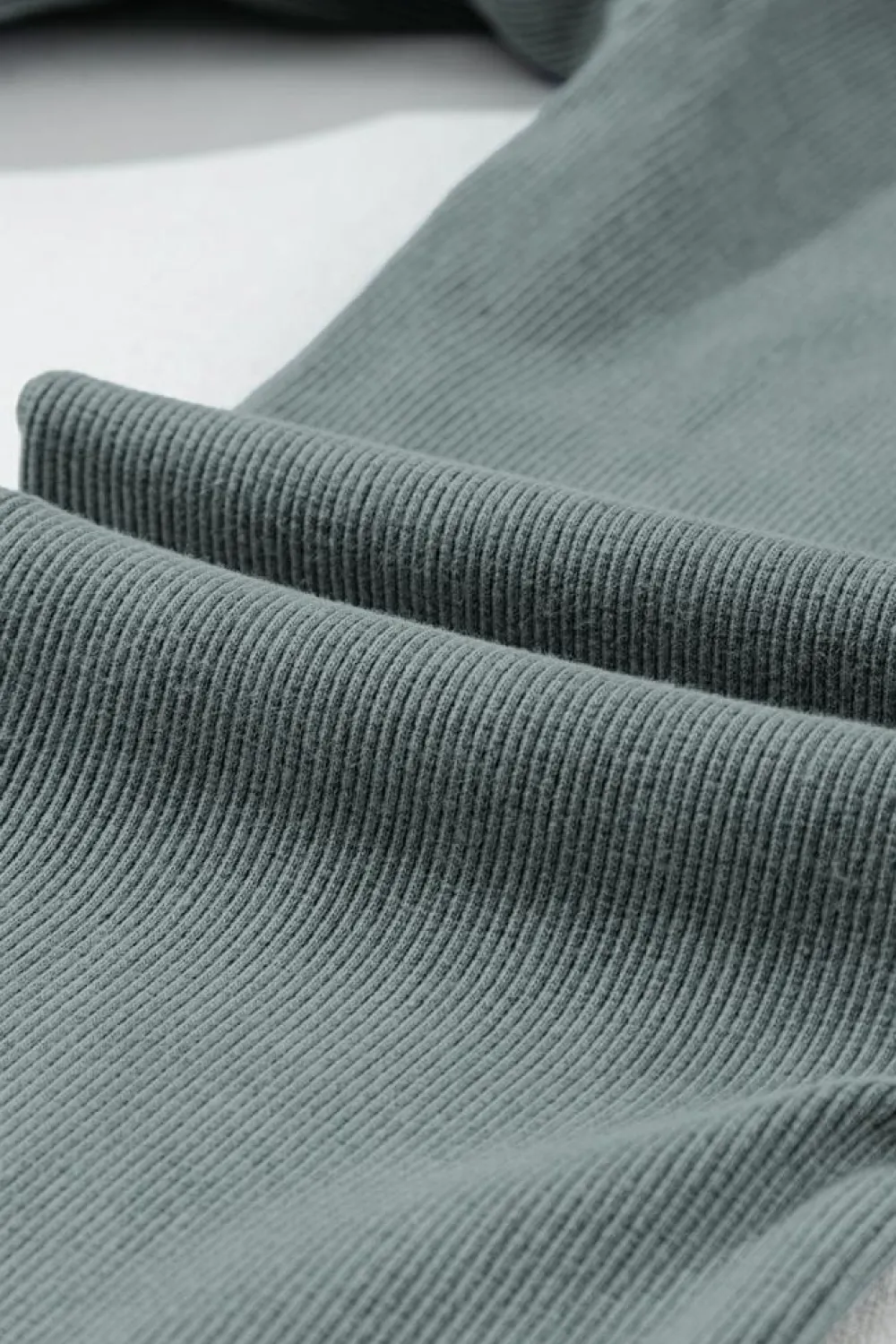 Discount Dear-Lover Vintage Wash Ribbed Leggings Dark Grey