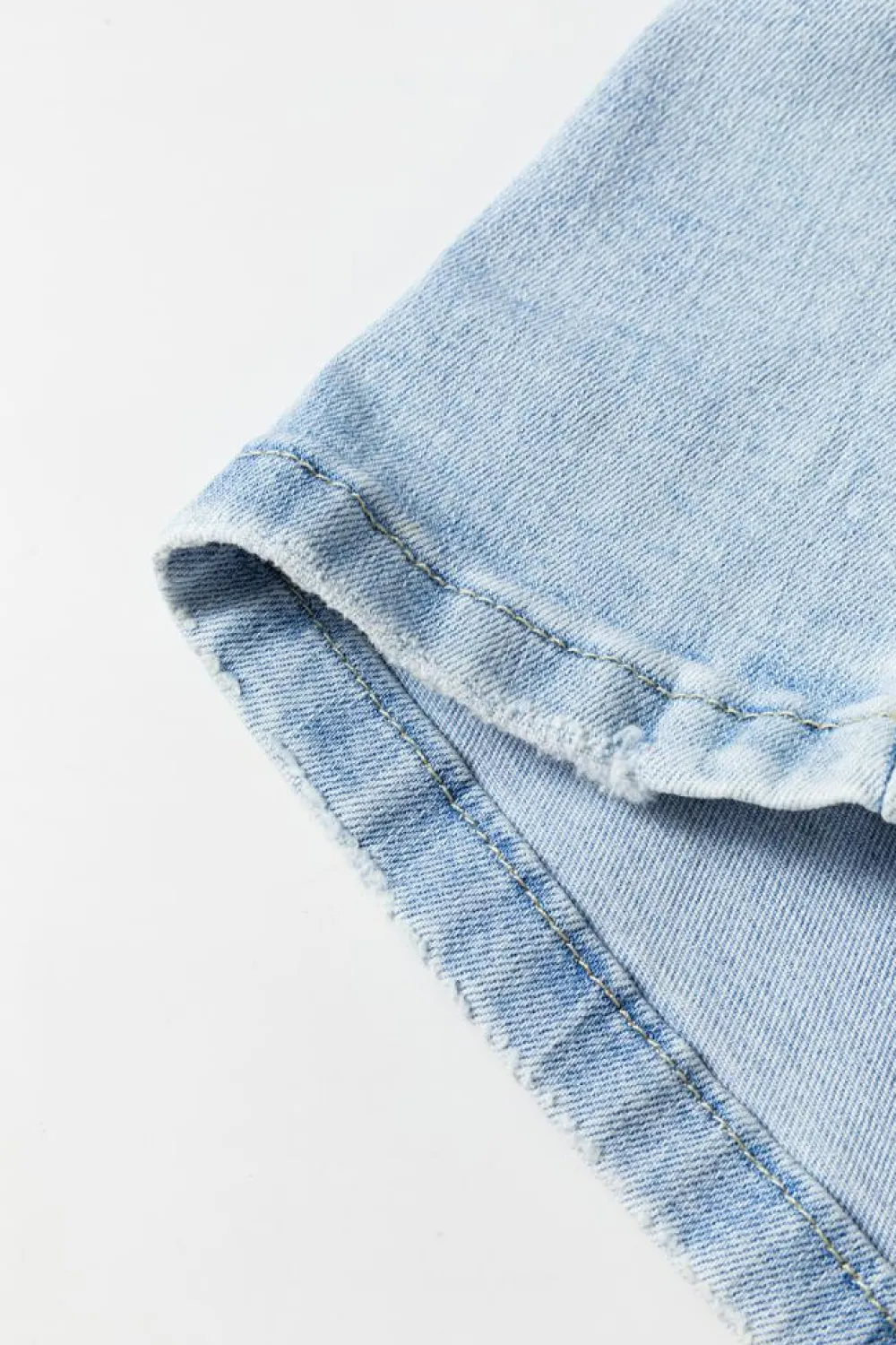 Sale Dear-Lover Vintage Light Wash Distressed Flare Jeans Beau Blue