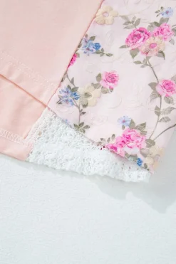 Best Dear-Lover Floral Lace Crochet Patchwork Batwing Sleeve Blouse Delicacy