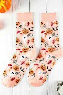 Clearance Dear-Lover Spooky Season Halloween Element Print Socks Delicacy