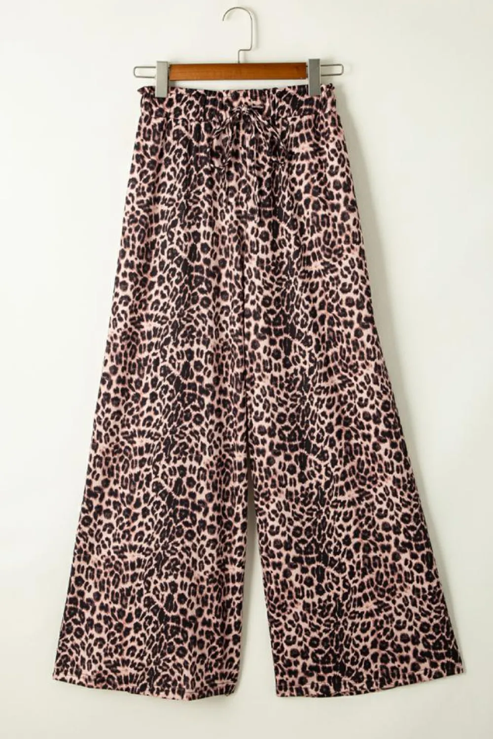 Outlet Dear-Lover Boho Leopard Wide Leg Pants Desert Palm