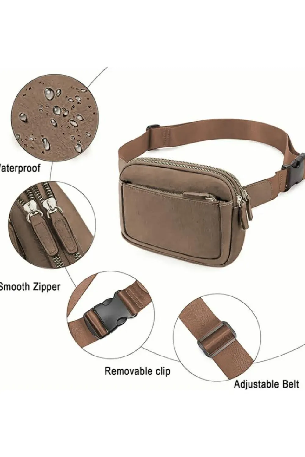 Outlet Dear-Lover Minimalist Multi-zipped Crossbody Bag Desert Palm