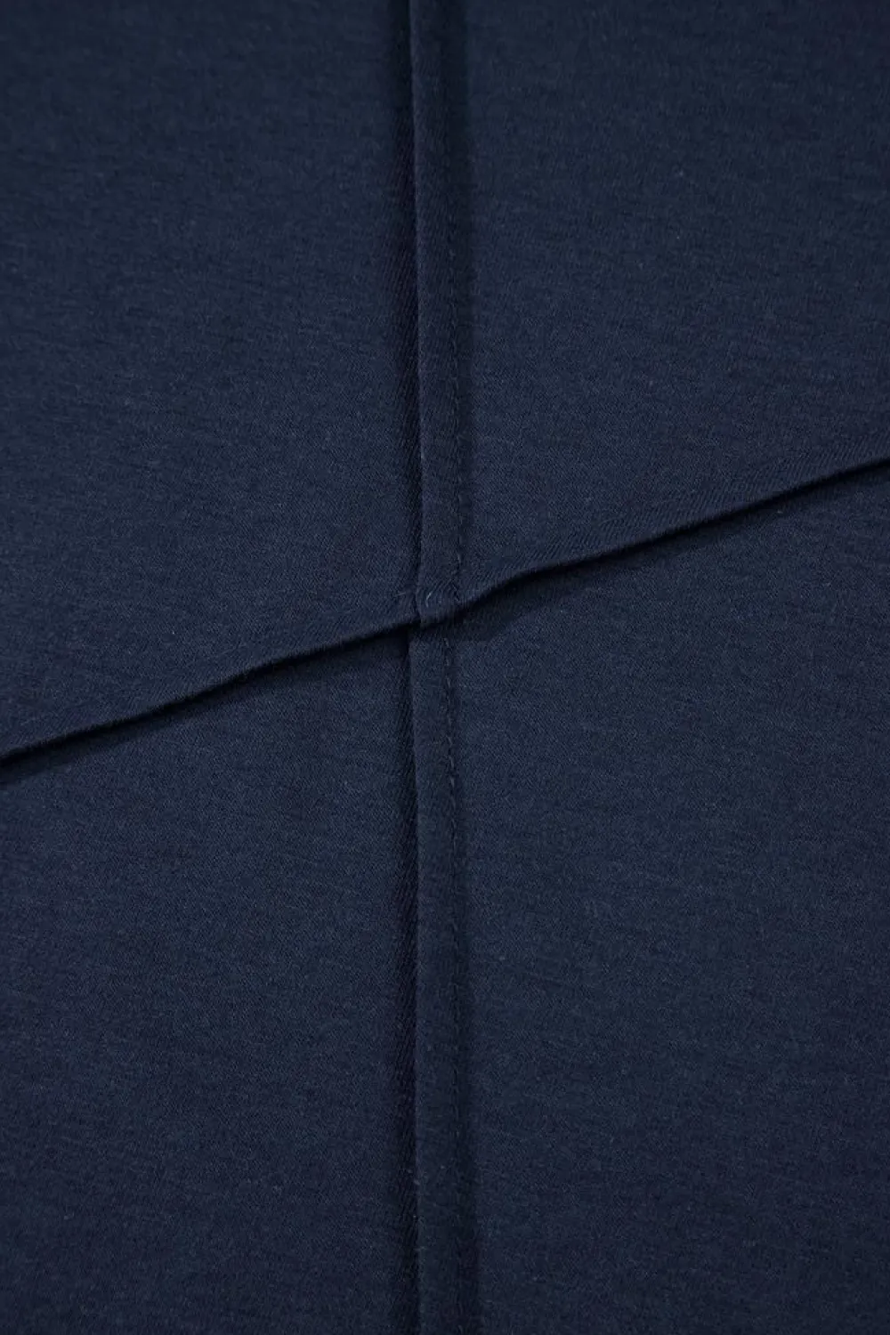Hot Dear-Lover Solid Color Toothpick Stripe Round Neck T Shirt Dirty blue