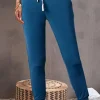 Best Dear-Lover Drawstring Waist Pocketed Joggers Sail Blue