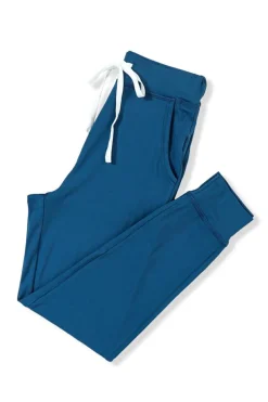 Best Dear-Lover Drawstring Waist Pocketed Joggers Sail Blue