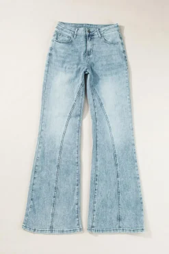 Discount Dear-Lover Acid Wash Extra Wide Leg High Waist Long Jeans Dusk Blue