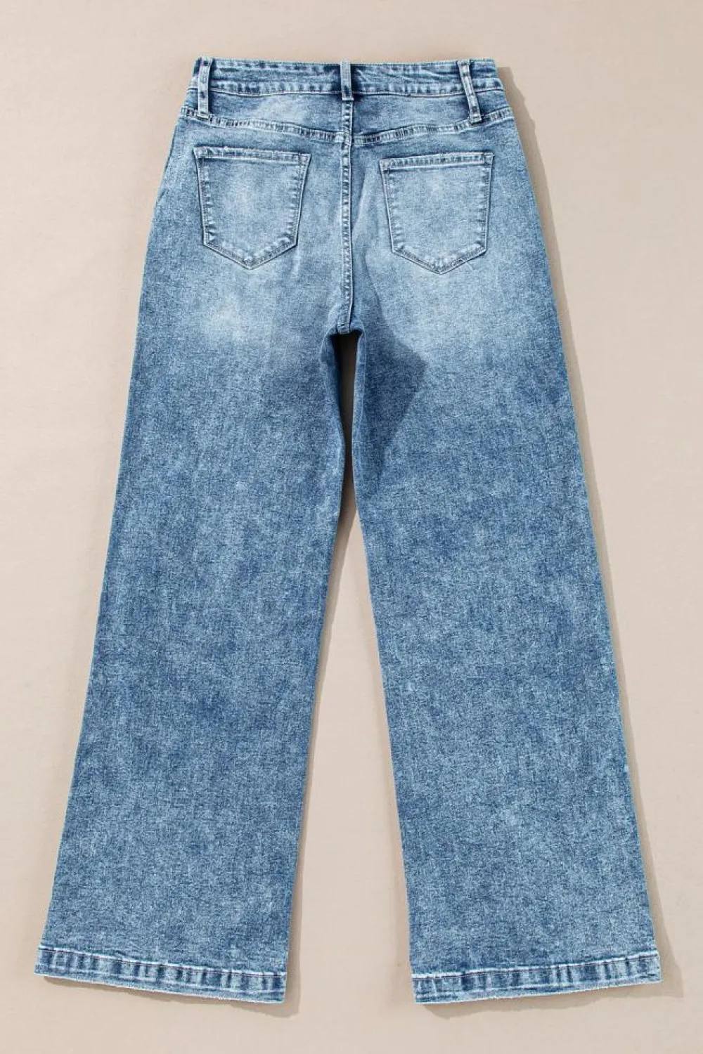 Hot Dear-Lover Central Seamed Wide Leg High Waist Jeans Dusk Blue