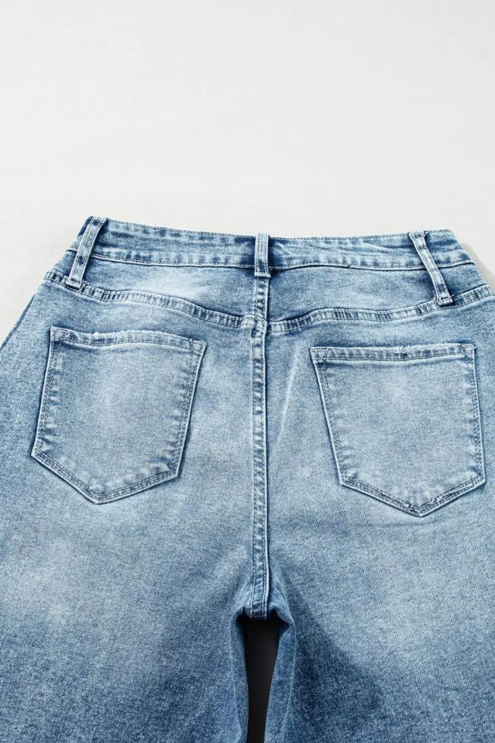 Hot Dear-Lover Central Seamed Wide Leg High Waist Jeans Dusk Blue
