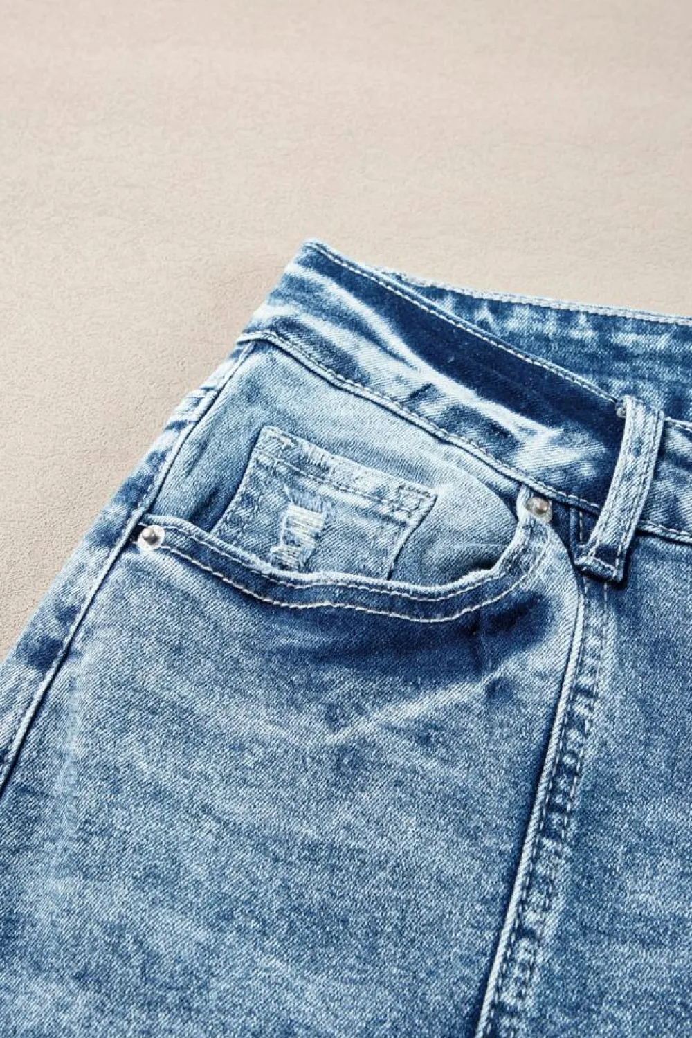 Hot Dear-Lover Central Seamed Wide Leg High Waist Jeans Dusk Blue
