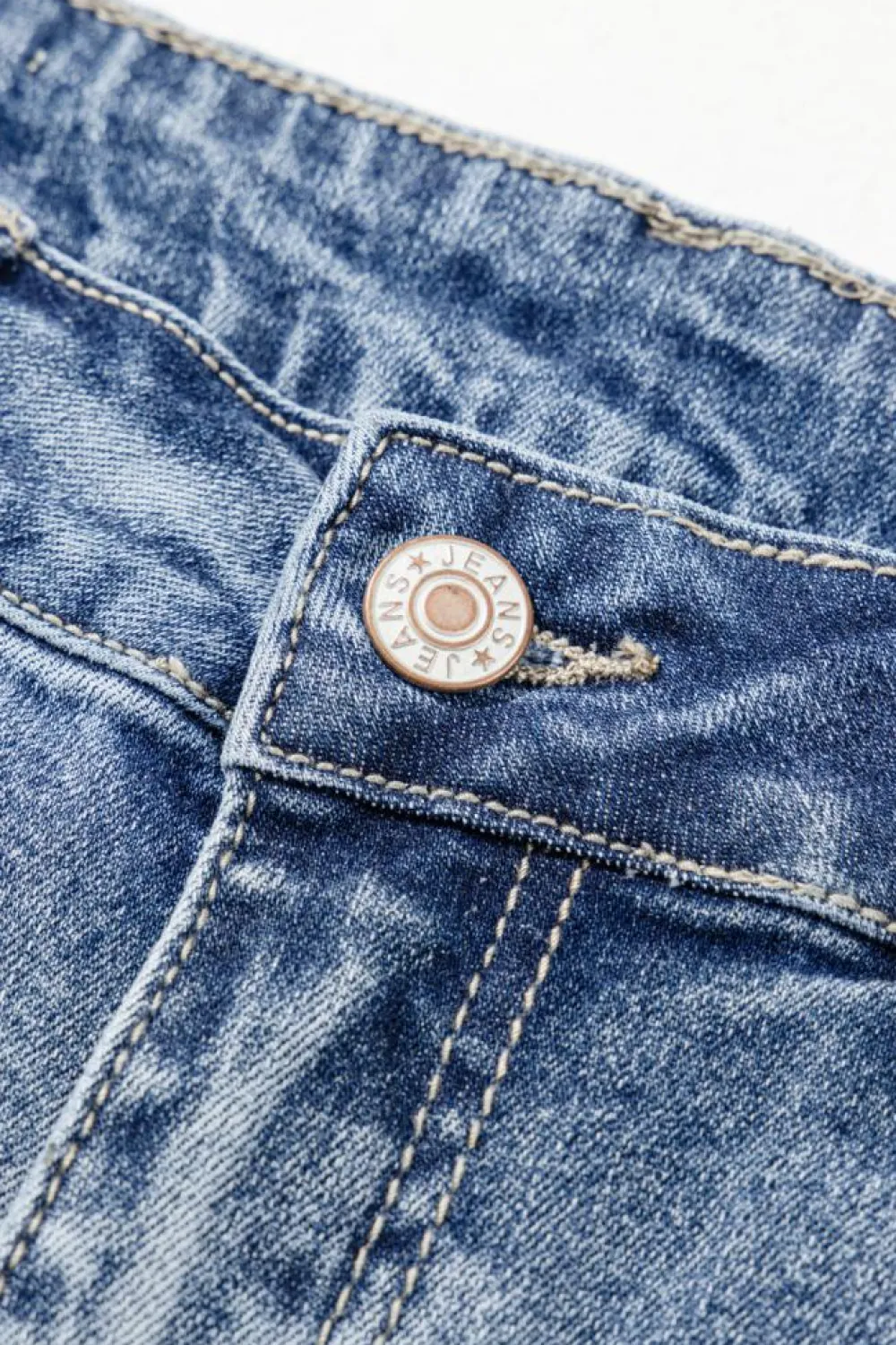 Sale Dear-Lover High Rise Ripped Distressed Hem Flared Jeans Dusk Blue