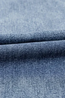 Sale Dear-Lover High Rise Ripped Distressed Hem Flared Jeans Dusk Blue