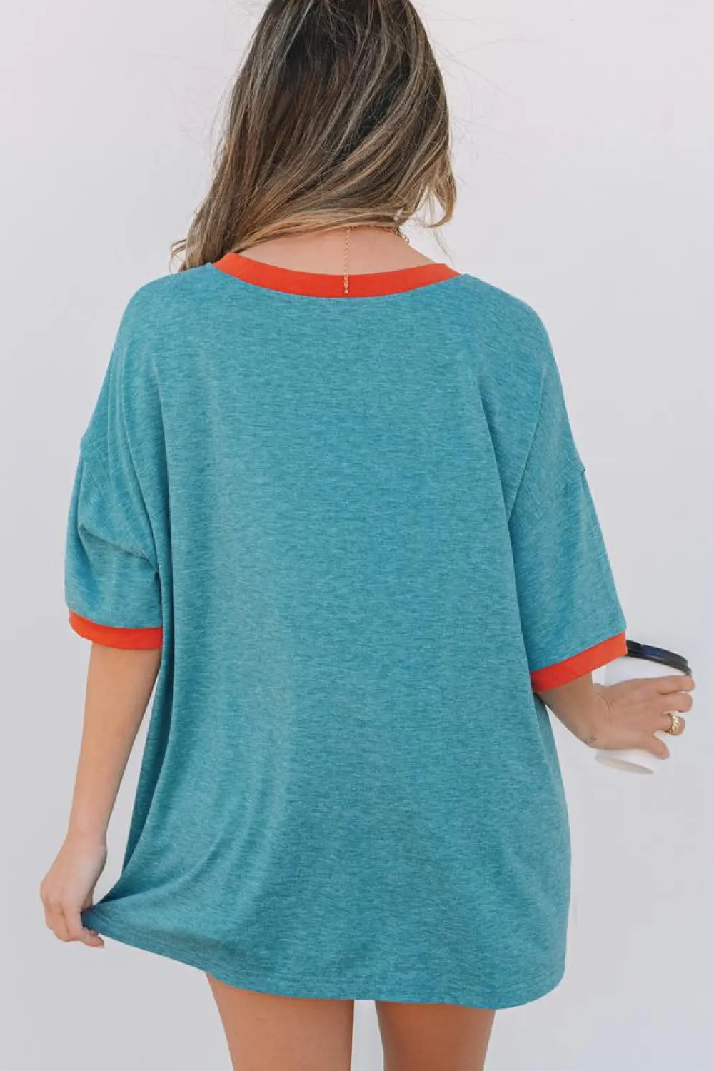 Sale Dear-Lover Kind People are My Kind People Graphic Oversized Tee Dusk Blue
